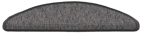Schodové rohože 15 ks 56 x 17 x 3 cm béžovo-šedé, půlkulaté 326894