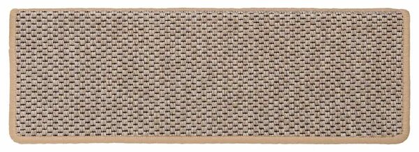 Samolepicí nášlapy na schody sisal 15ks 65x21x4cm světle béžové 326892