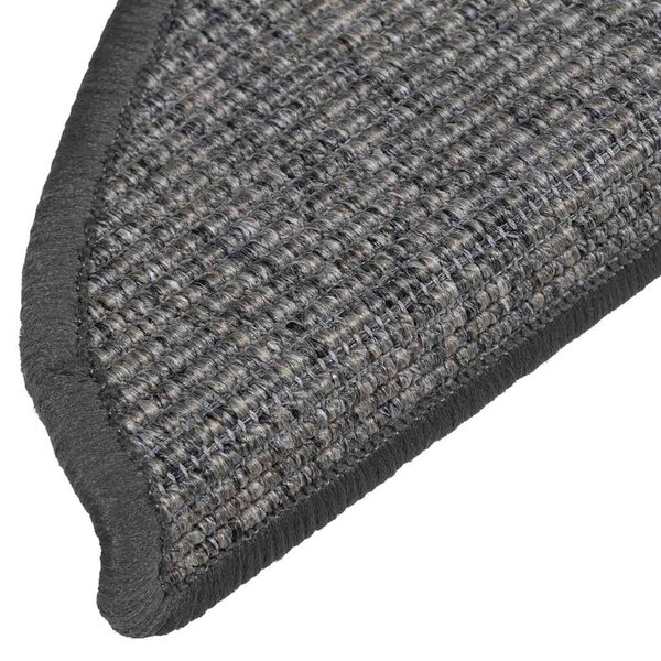 Schodové rohože 15 ks 56 x 17 x 3 cm béžovo-šedé, půlkulaté 326894