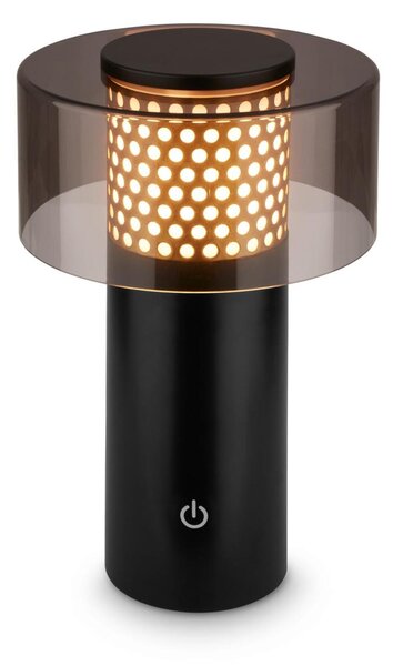 BRILONER Gila stolní lampa - 2,6W, 200lm, bezdrátová, LED, IP44, dotykový vypínač, stmívatelná, černá/zlatá 7669015