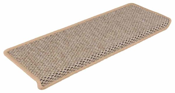 Samolepicí nášlapy na schody sisal 15ks 65x21x4cm světle béžové 326892