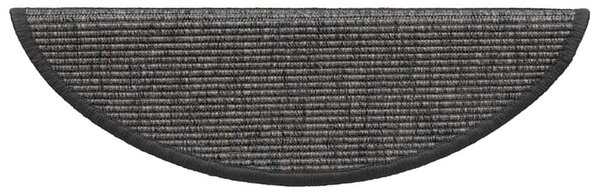 Schodové rohože 15 ks 56 x 17 x 3 cm béžovo-šedé, půlkulaté 326894