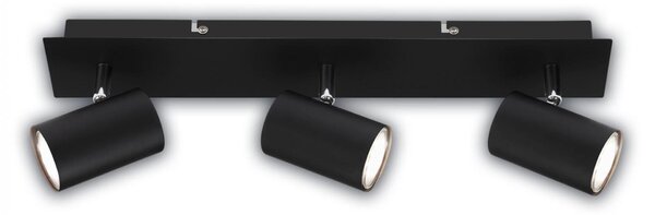 BRILONER Isil A LED stropní bodové svítidlo, energetická třída A, 3-ramenné, 50.000h životnost, nastavitelné, černé 2840035