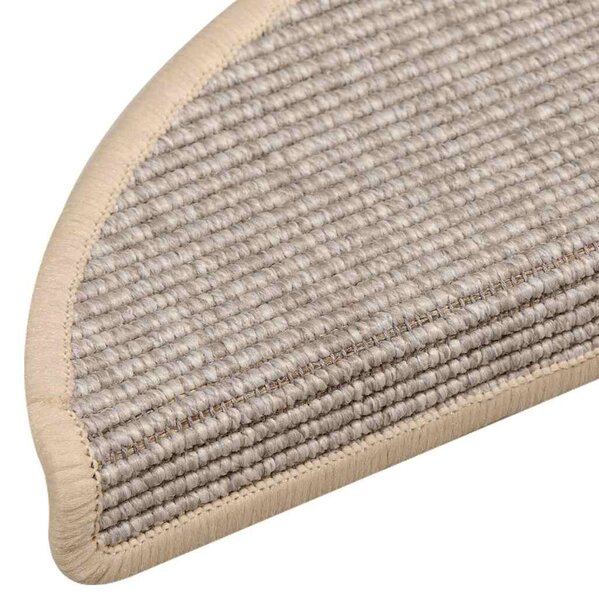 Schodové rohože 15 ks 56 x 17 x 3 cm stříbrné, půlkulaté 326895