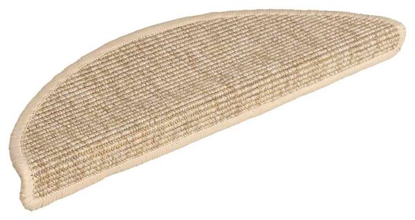 Schodové rohože 15 ks 56 x 17 x 3 cm světle béžové, půlkulaté 326897