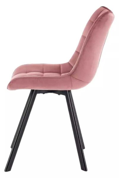 LuxuryForm Jídelní židle ORLEN VELUR - růžová