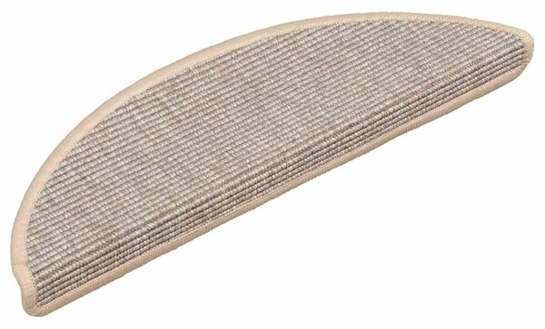 Schodové rohože 15 ks 56 x 17 x 3 cm stříbrné, půlkulaté 326895