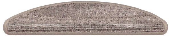 Schodové rohože 15 ks 56 x 17 x 3 cm tmavě béžové, půlkulaté 326896