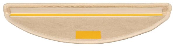 Schodové rohože 15 ks 56 x 17 x 3 cm stříbrné, půlkulaté 326895