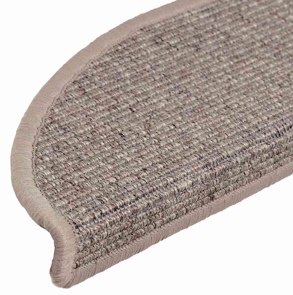 Schodové rohože 15 ks 56 x 17 x 3 cm tmavě béžové, půlkulaté 326896