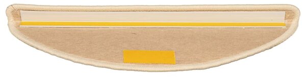 Schodové rohože 15 ks 56 x 17 x 3 cm světle béžové, půlkulaté 326897