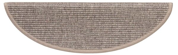 Schodové rohože 15 ks 56 x 17 x 3 cm tmavě béžové, půlkulaté 326896
