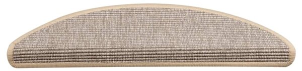 Schodové rohože 15 ks 56 x 17 x 3 cm stříbrné, půlkulaté 326895