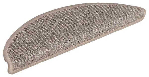 Schodové rohože 15 ks 56 x 17 x 3 cm tmavě béžové, půlkulaté 326896