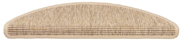 Schodové rohože 15 ks 56 x 17 x 3 cm světle béžové, půlkulaté 326897