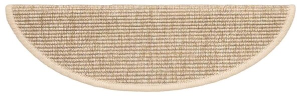Schodové rohože 15 ks 56 x 17 x 3 cm světle béžové, půlkulaté 326897