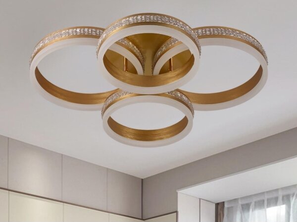 LED Stmívatelný přisazený lustr LED/150W/230V 3000-6500K + dálkové ovládání