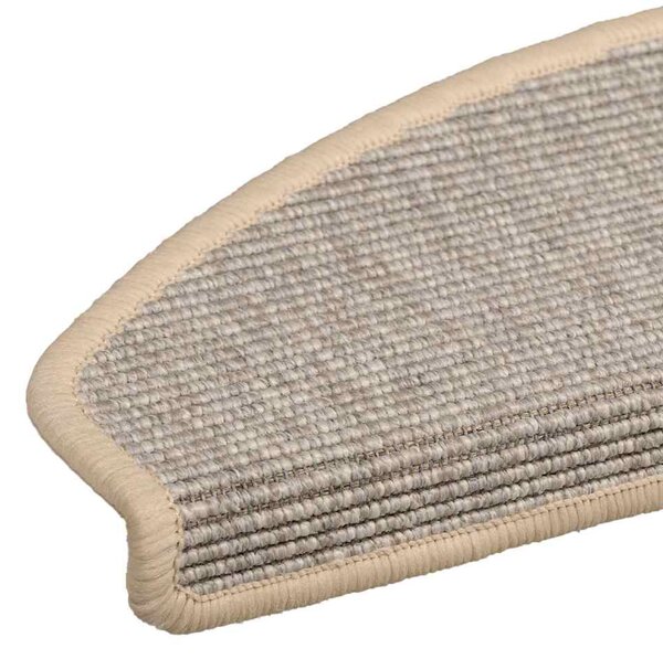Schodové rohože 15 ks 65 x 21 x 4 cm stříbrné, půlkulaté, velké 326901