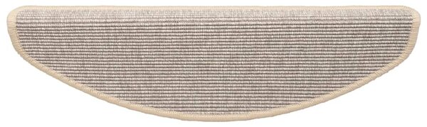 Schodové rohože 15 ks 65 x 21 x 4 cm stříbrné, půlkulaté, velké 326901