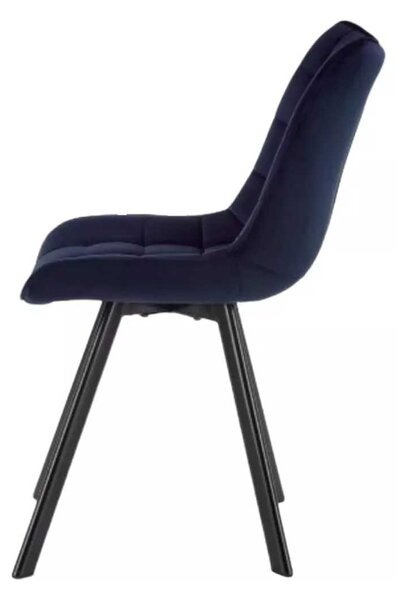 LuxuryForm Jídelní židle ORLEN VELUR - tmavě modrá