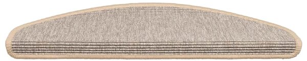 Schodové rohože 15 ks 65 x 21 x 4 cm stříbrné, půlkulaté, velké 326901