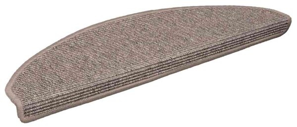Schodové rohože 15 ks 65 x 21 x 4 cm tmavě béžové, půlkulaté, velké 326902