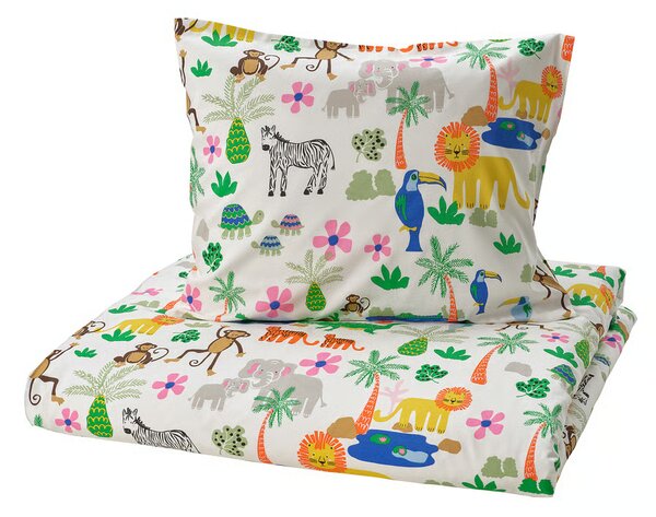 Dětské bavlněné povlečení JUNGLE DREAM TALES barevné, 100% bavlna Rozměr povlečení: 70 x 80 cm | 140 x 200 cm