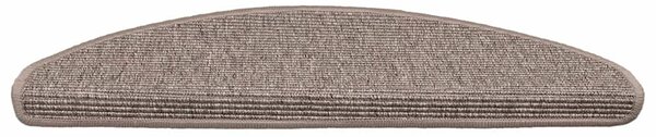 Schodové rohože 15 ks 65 x 21 x 4 cm tmavě béžové, půlkulaté, velké 326902