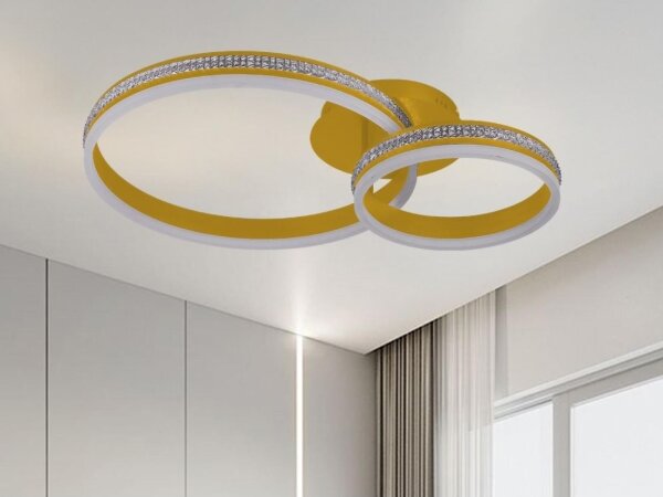 LED Stmívatelný přisazený lustr LED/110W/230V 3000-6500K + dálkové ovládání