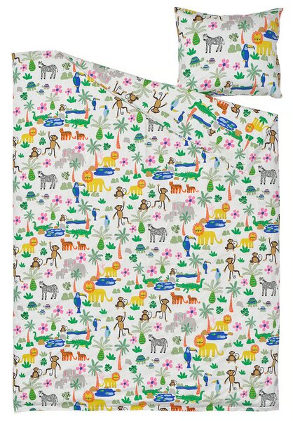 Dětské bavlněné povlečení JUNGLE DREAM TALES barevné, 100% bavlna Rozměr povlečení: 70 x 80 cm | 140 x 200 cm