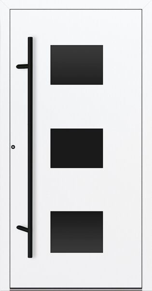 Hliníkové vchodové dveře FM Turen Premium P90 M310 BLACKLINE bílá RAL9016