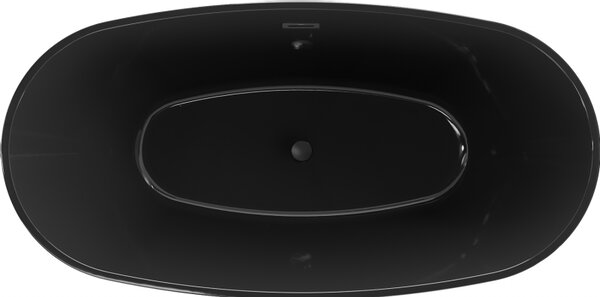 Mexen Eris volně stojící vana 170 x 80 cm, černá, přepad černý - 53441708070-70