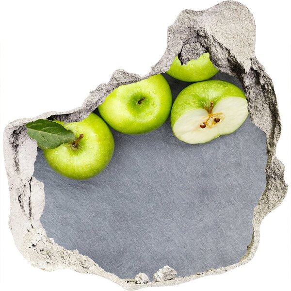 Nálepka 3D díra Zelená jablka nd-p-177833879