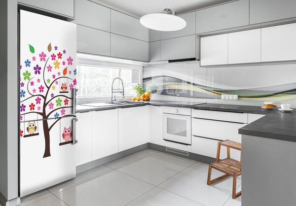 Foto tapeta na ledničku Sovy na houpačkách FridgeStick-70x190-f-68178217