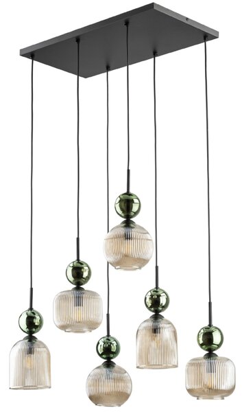 TK Lighting Závěsné svítidlo na lanku 11150 SOPHIA zelená koňaková