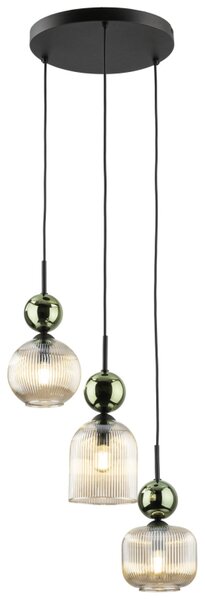TK Lighting Závěsné svítidlo na lanku 11148 SOPHIA zelená koňaková