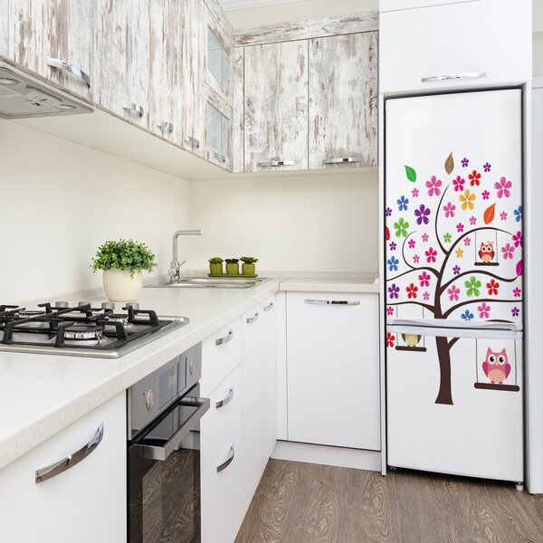Foto tapeta na ledničku Sovy na houpačkách FridgeStick-70x190-f-68178217