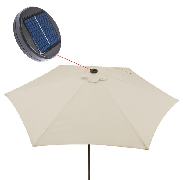 Deuba LED slunečník Miami Ø270 cm - béžový