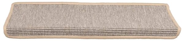 Schodové rohože 15 ks 65 x 21 x 4 cm stříbrné s obdélníkovým okrajem 326907