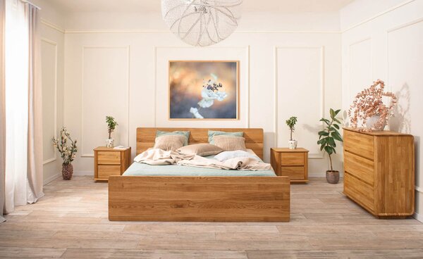 Masivní dubová postel Celin 160x200 cm