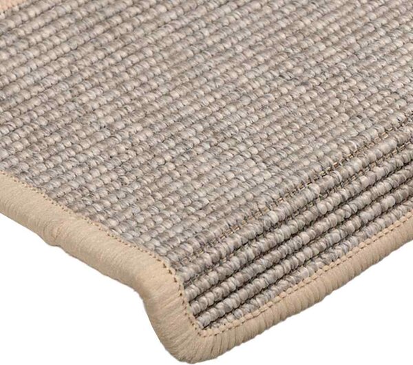 Schodové rohože 15 ks 65 x 21 x 4 cm stříbrné s obdélníkovým okrajem 326907