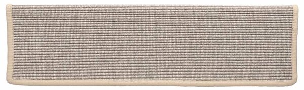 Schodové rohože 15 ks 65 x 21 x 4 cm stříbrné s obdélníkovým okrajem 326907