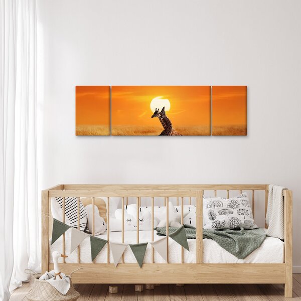 Obraz - Žirafy v národním parku Serengeti (170x50 cm)