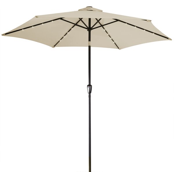 Deuba LED slunečník Miami Ø270 cm - béžový