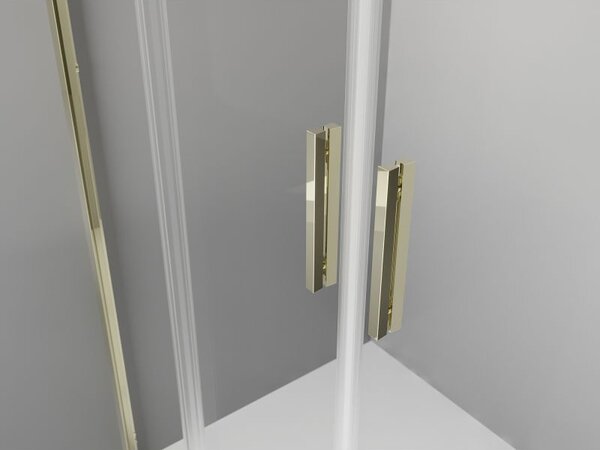 Mexen Exo dvoukřídlé posuvné sprchové dveře 170 cm, transparentní, zlaté - 8152-170-000-50-00
