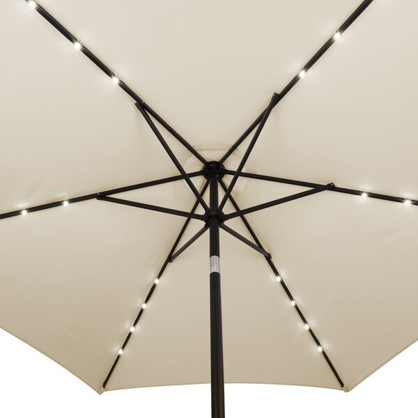 Deuba LED slunečník Miami Ø270 cm - béžový