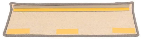 Schodové rohože 15 ks 65 x 21 x 4 cm tmavě béžové s obdélníkovým okrajem 326908