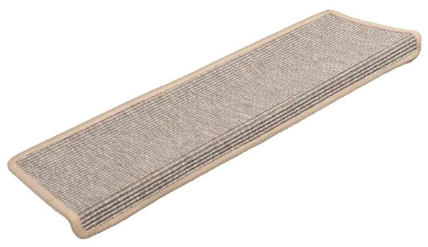 Schodové rohože 15 ks 65 x 21 x 4 cm stříbrné s obdélníkovým okrajem 326907
