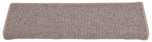 Schodové rohože 15 ks 65 x 21 x 4 cm tmavě béžové s obdélníkovým okrajem 326908