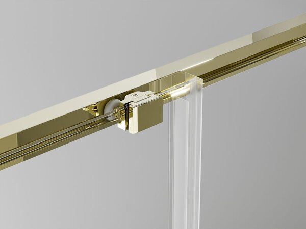 Mexen Exo dvoukřídlé posuvné sprchové dveře 170 cm, transparentní, zlaté - 8152-170-000-50-00